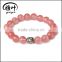 10mm Cherry Quartz Beaded Buddha Bracelet with Reiki Buddha Gemstone Beads