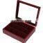 Delicate Glass Lid WoodenTea Bags Box Wooden Tea Set Storage Box