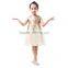 Children Fashion Dresses Newest Designs Sequin Cream Lace Party Wear Dressing for Baby Girls