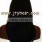 Hot Beauty Natural Hairline 20" #1 Jet Black Yaki Straight, Tangle Free 5a Peruvian Hair Lace Front wig with fringe
