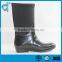 Warming Waterproof Black Rubber Rain Boots Wholesale with Buckle