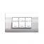 icombo PB3116 3Gang 1Way click light cover switch wall plate