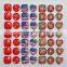 National Flag 12mm Acrylic Stone Sticker 49pcs/card for Scrapbooking or Jewerly Making