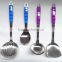 Lastest 4-PC stainless steel cooking tools with colorful plastic handle