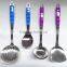 Lastest 4-PC stainless steel cooking tools with colorful plastic handle