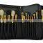 PU travel cosmetic bag for brushes with zipper