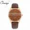 2016 watch water resist 5 bar rose gold case quality leather watches