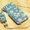 Printed Mobile Phone Case With Sling Rope Cute Cartoon Print Leather Case For iPhone 6