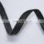 Single herringbone polyester ribbon with silver thread