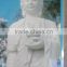 Standing Gautam Buddha Statue White Marble Stone Hand Carving Sculpture for Pagoda Temple