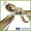 Multicolor flat shoelace bracelet braid , shoelace belt