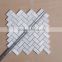 high quality 2 inch herringbone white marble mosaic tiles