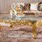 Antique curve carved wooden gold foil painting sofa AL041