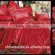 china factory wholesale red rose jacquard silk flat sheet duvet cover pillow case bedroom set for wedding