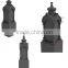 European style classical black granite headstone/tombstone