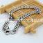 Heavy Metal Cuban Curb Link Chain Men's Bracelet Stainless Steel 22cm Length