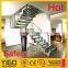 wood stair double stringers/modern indoor staircase