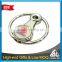 ODM custom logo promotional metal key holder with custom epoxy sticker