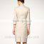 2014 Top Quality 100% wool Classic beige four button women office skirt suit                        
                                                Quality Choice