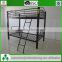 home use durable fashion metal bunk bed with wooden legs