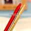 wholesale DIY creative stationery personalized Novelty blank black golden red silvery metal color ball point pen office gel pens