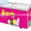 Sliding Freezer 515L/575L Curved Glass Door Chest Freezer ice cream display freezer