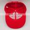Beautiful buttons decorative red flat brim caps