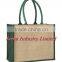 Standard Size Fashionable Burlap Tote Hand Bags for Wholesale