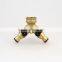 Garden Y shutoff connector Brass faucet adapter dual outlet