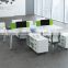 modern office specific used double side office workstation with alloy base for six people