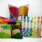 2016 latest design throw pillow cover colour pen painting design backrest pillow cover