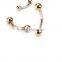 Rose Gold Plate Eyebrow Curved Barbell Body Piercing Jewelry