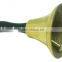 small brass hand bell in 65mm diameter with wooden handle