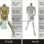 Headless Fiberglass Material Rose Gold Plating Mannequin For Ladies Clothes Display
