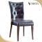 Modern leather seat low back stainless steel legs dining chair