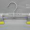 The HEAD metal hanger ,plastic plated one bar clips hanger for pants simple hanger best price