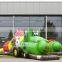inflatable tunnel train /green inflatable train/trackless train