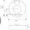 Acrylic round whirlpool drop in massage bathtub for two people
