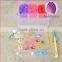 rubber bands in three layers plastic box with components loom bands for kids diy jewerly