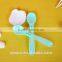 New Custom Colorful Bpa Free Kids Plastic Silicone Rubber Travel Spoon