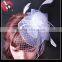 Handmade Women Hair Clip Accessory Wedding Fascinator Veil Pillbox Hat Feather