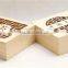 wooden box for tea,pine wood gift box,unfinished wooden tea box