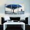 Beautiful Scenery Handpainted Modern Blue Tree Oil Painting