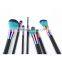7pcs Synthetic Hair Rainbow Makeup Brushes Shiny Cosmetic Makeup Brush Set