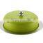 Round stainless steel butter dish
