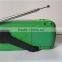 emergency solar power RADIO AM/FM/SW1-2 bands radio crank power radio with LED