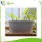 Green coated oval metal plant pots wholesale galvanized metal planter balcony flower pots