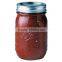 Haonai wholesale promotional food storage embossed ball glass mason jar with lid