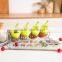 Set 4 Cheap Clear 6oz Glass Spice Jars with Decorative Lid in Metal Rack