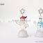 led acrylic crystal snowman with metal star white base name card holder for Christmas decoration